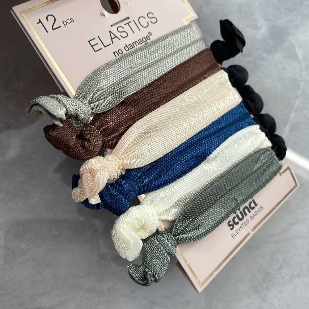 Scunci Elastics No Damage Knotted Hair Ties Ponytail Holders